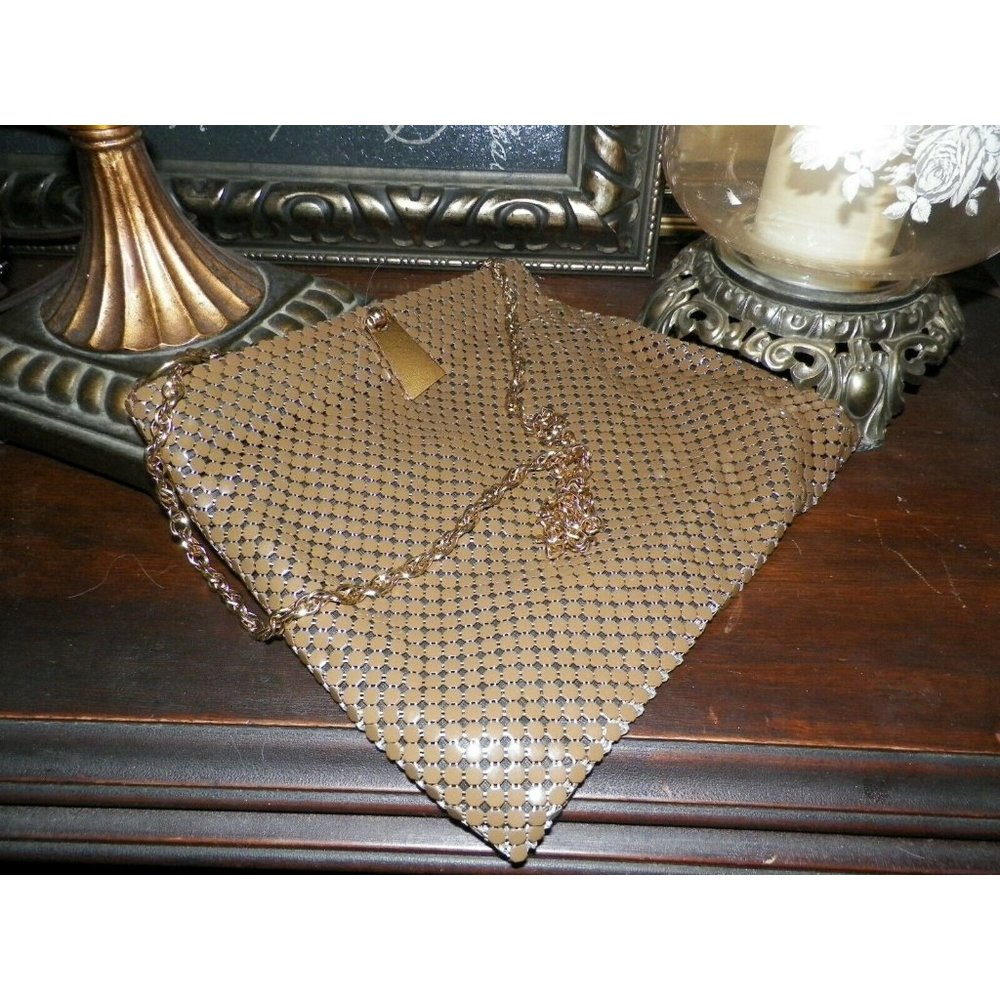 Vintage Whiting and Davis Co USA Brown Mesh Bag